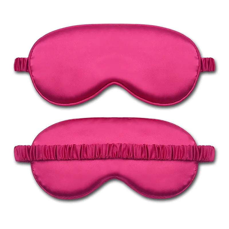 Reversible rayon satin sleep mask in a choice of colours with an elastic headband.