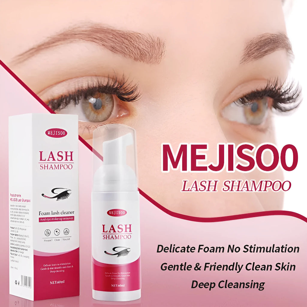 60ml lash shampoo mousse in 3.7cm diameter tube for eyelash cleaning