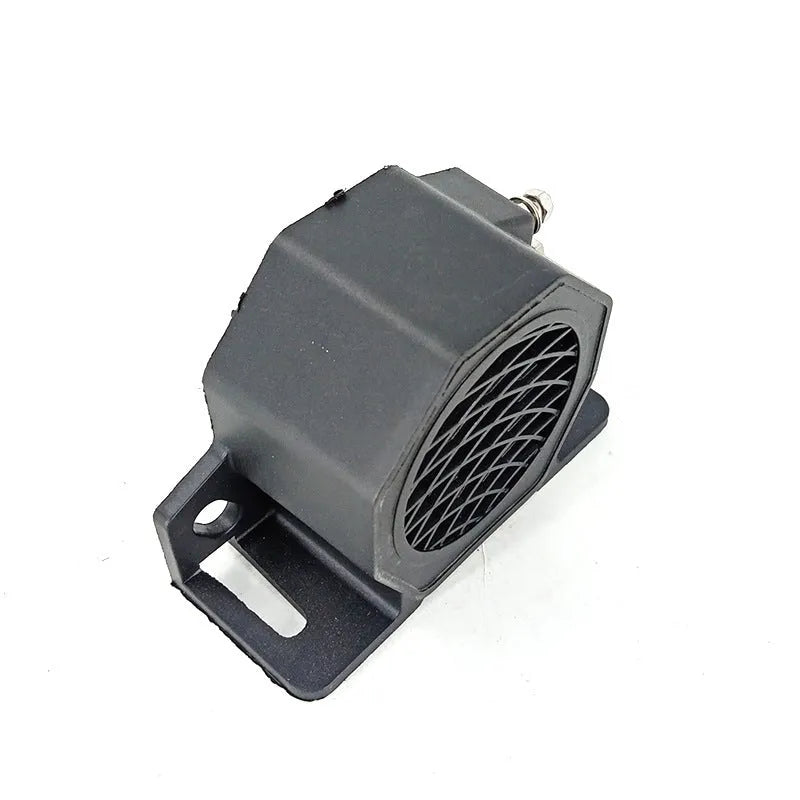 Black GQ-208A universal vehicle reversing horn buzzer unit on white background
