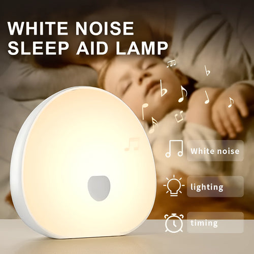White rechargeable baby night feeding comforter with music function for infant soothing