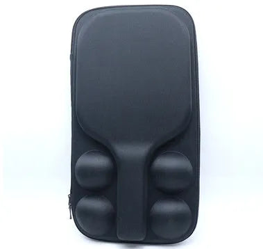 Black EVA pickleball racket storage bag with dual shoulder straps