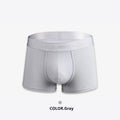 Men's solid colour cotton boxer shorts in black, white, silver grey, or light green