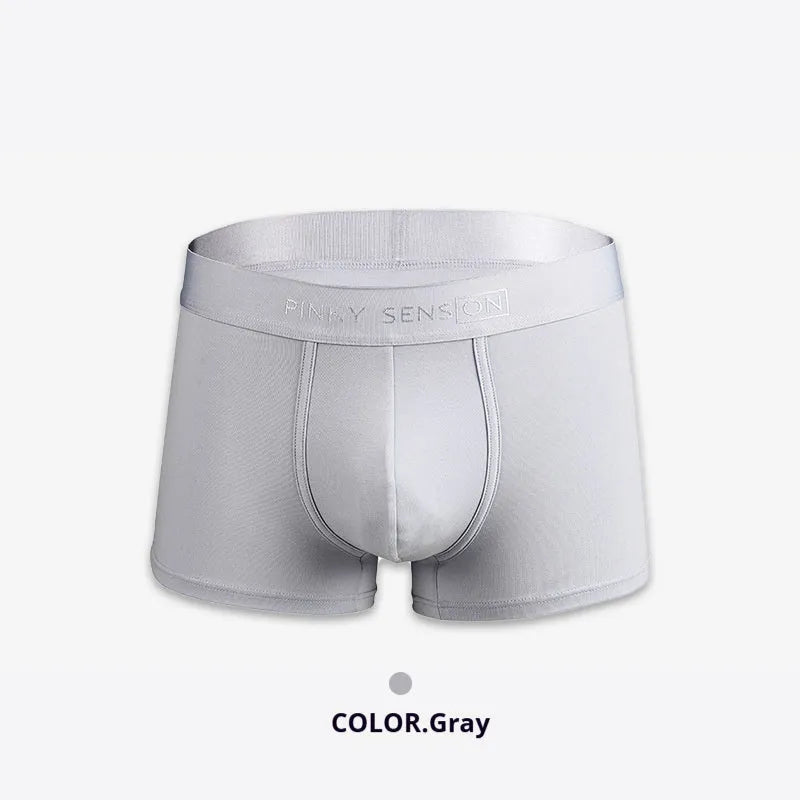 Men's solid colour cotton boxer shorts in black, white, silver grey, or light green