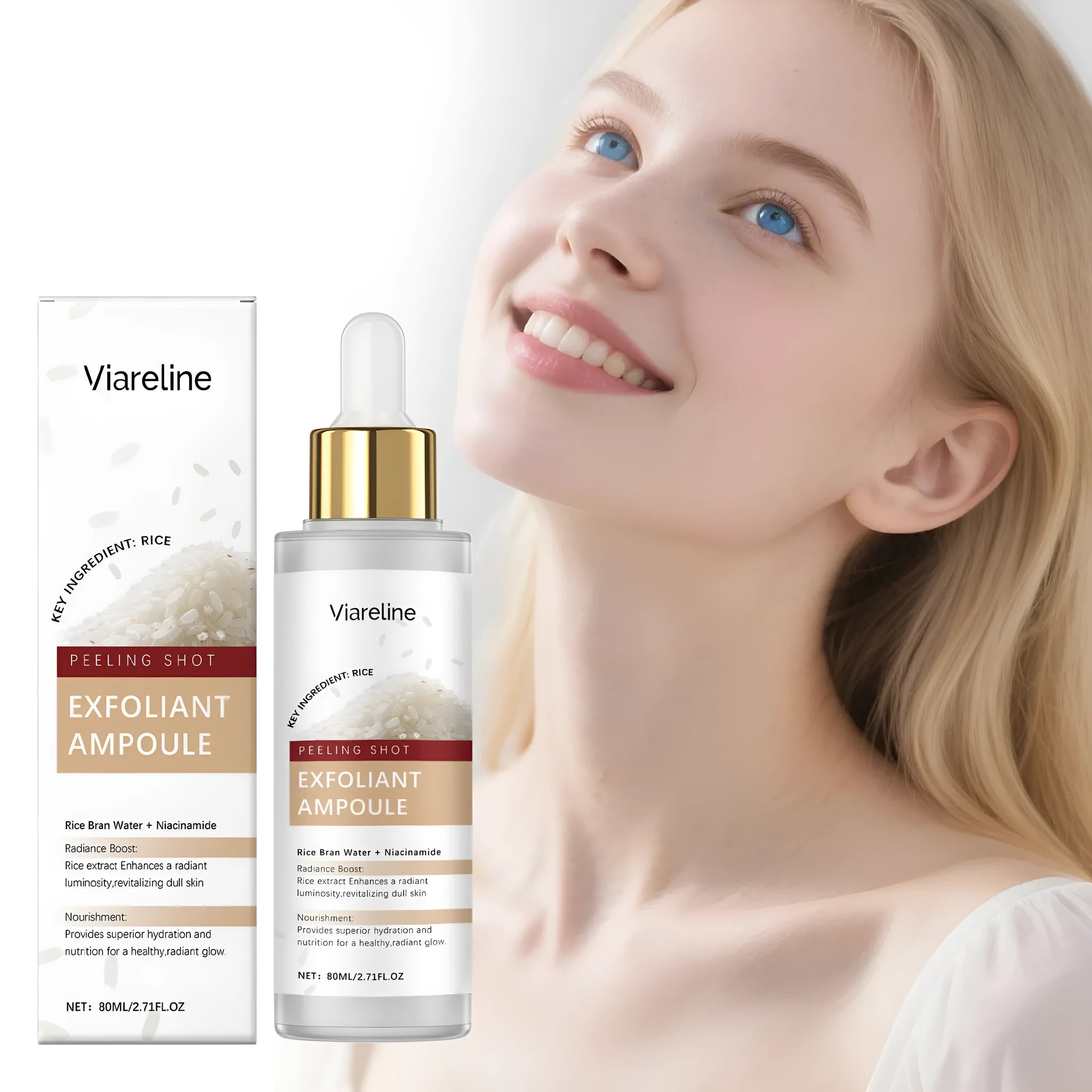 80ml facial cleansing and nourishing liquid moisturiser bottle with hyaluronic acid