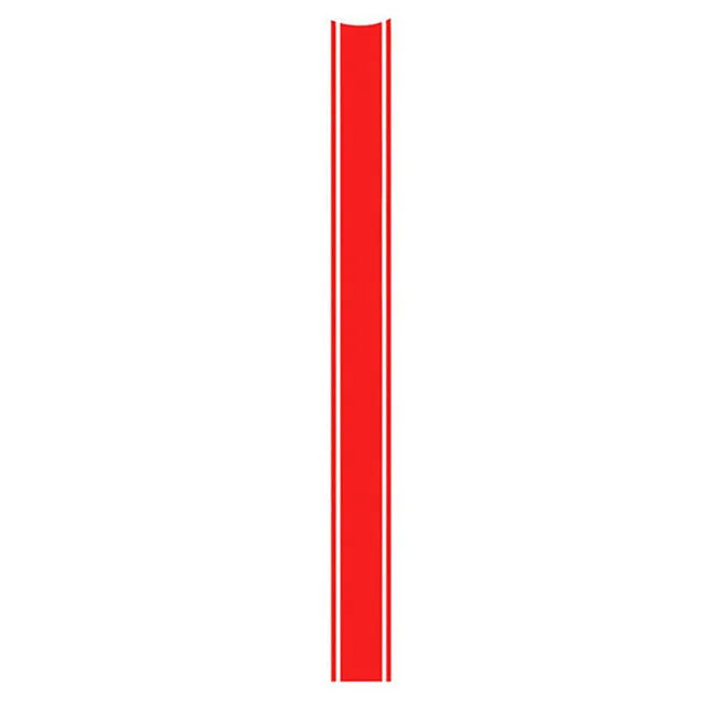Motorcycle petrol tank reflective pinstripe sticker in black, red, silver, or yellow measuring 50cm by 4.5cm