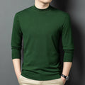Men's round neck wool blend sweater in multiple colours with long sleeves for winter wear