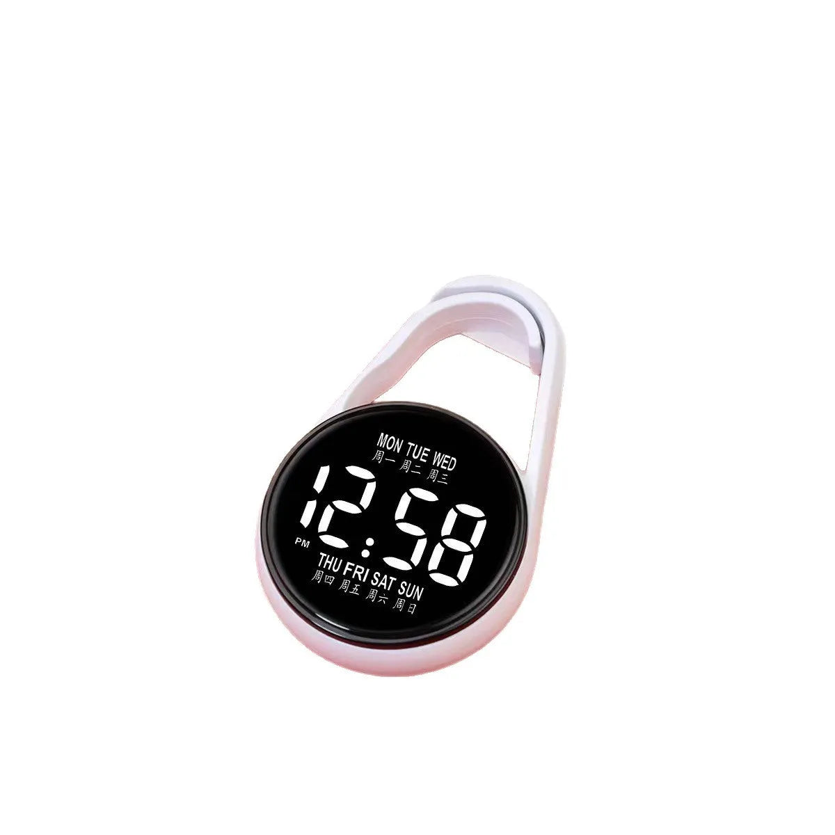 Digital LED wristwatch with luminous display and plastic strap in various colour options