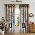 3D digitally printed Christmas curtain with modern simplicity design showing festive imagery