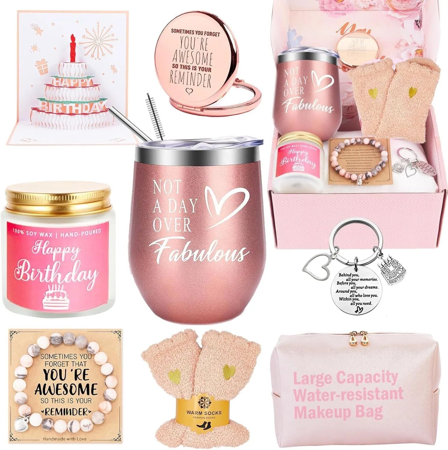 Soy wax aromatherapy candle bath gift set in a box with modern simplicity design.