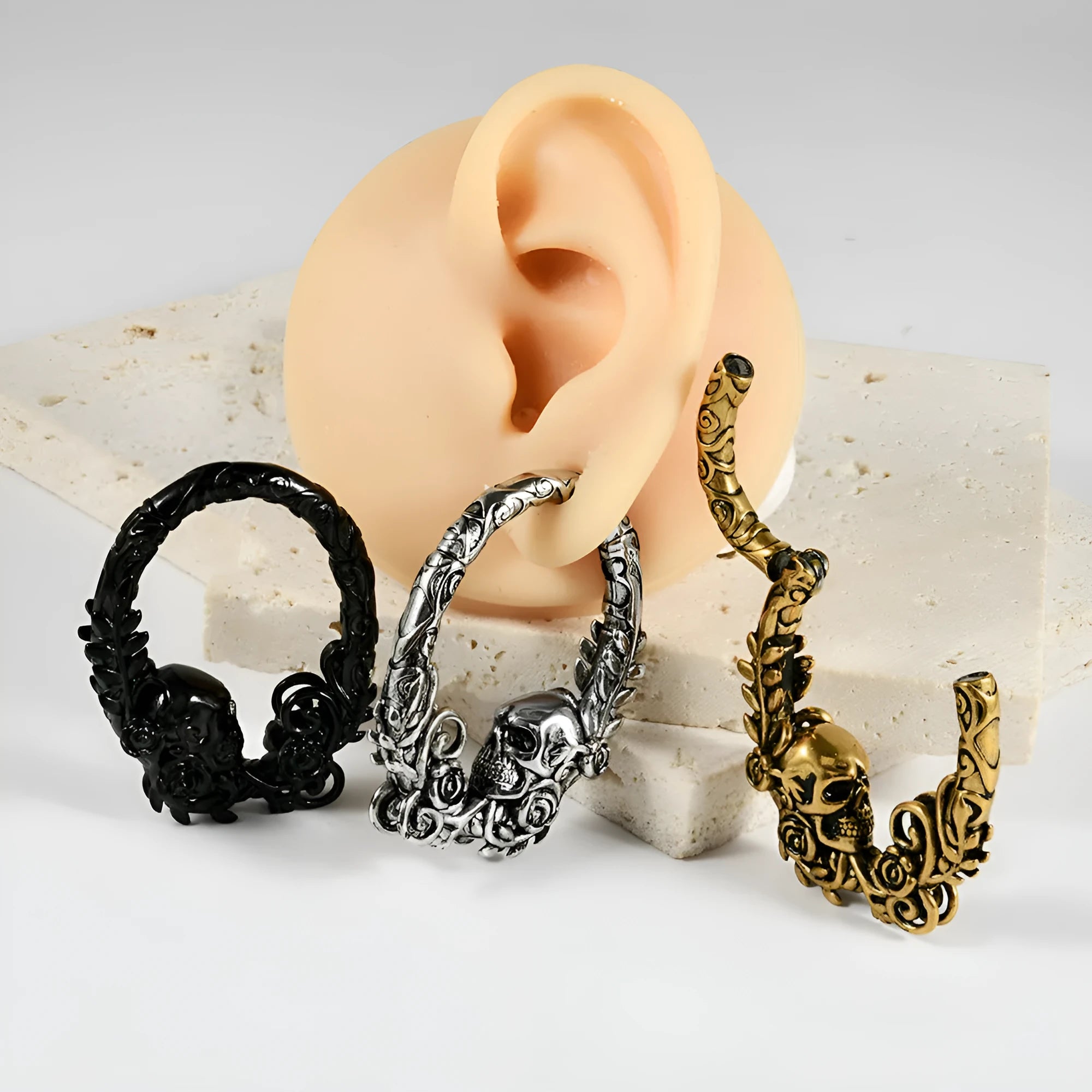 Fashion stainless steel earrings with totem patterns in multiple style options