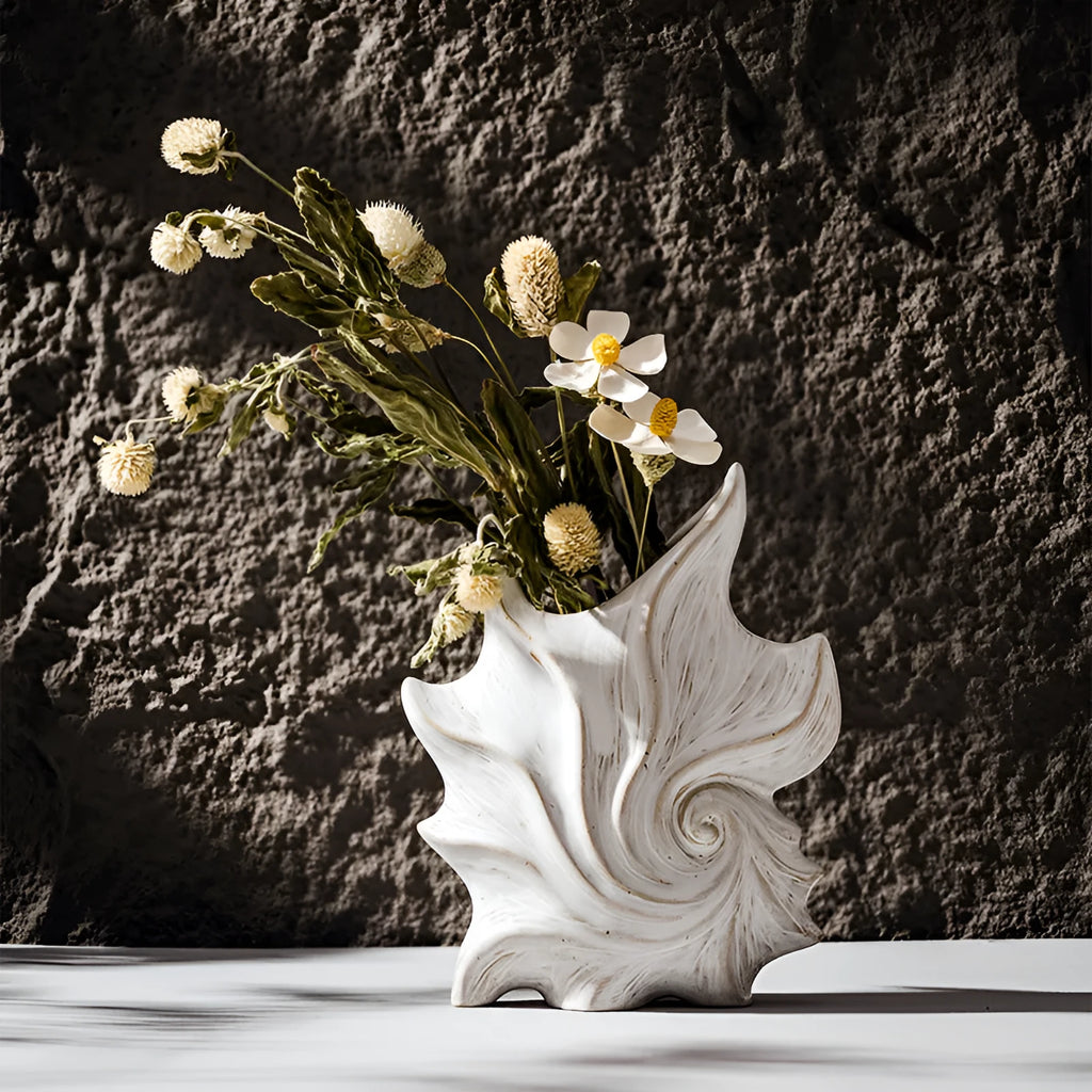 French art ceramic vase with coloured glaze in European-style retro design