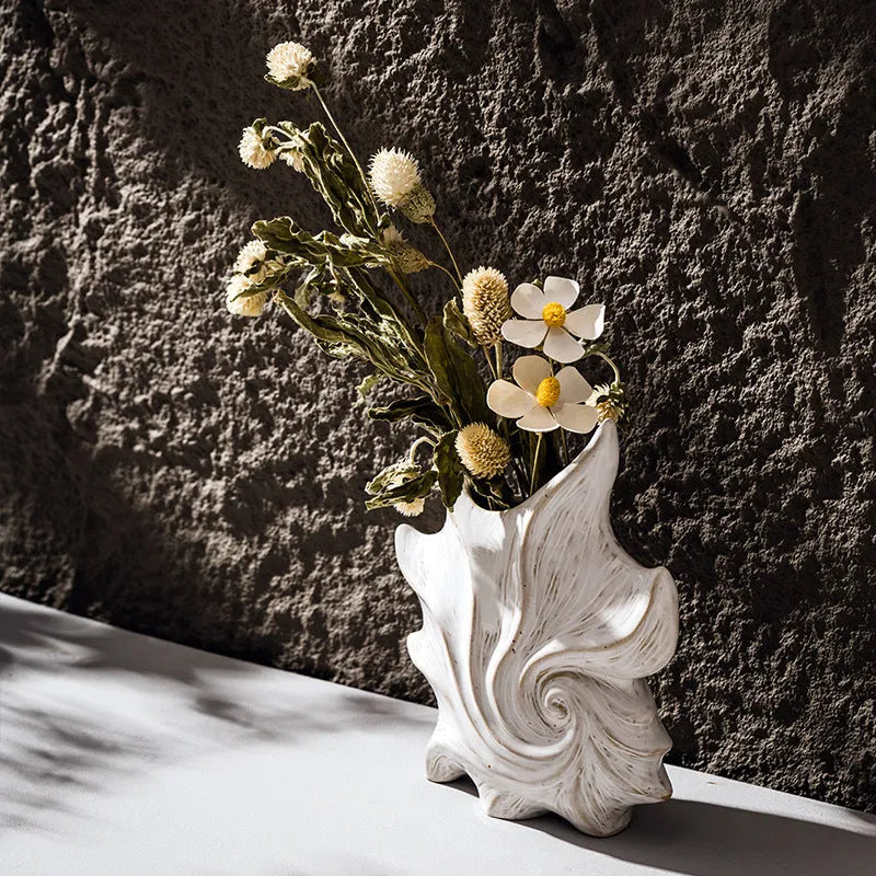 French art ceramic vase with coloured glaze in European-style retro design