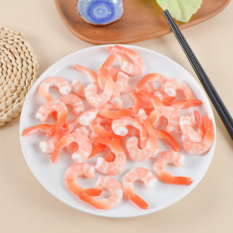 PVC shrimp-shaped keychain with marine theme, 1.5cm thick injection moulded accessory