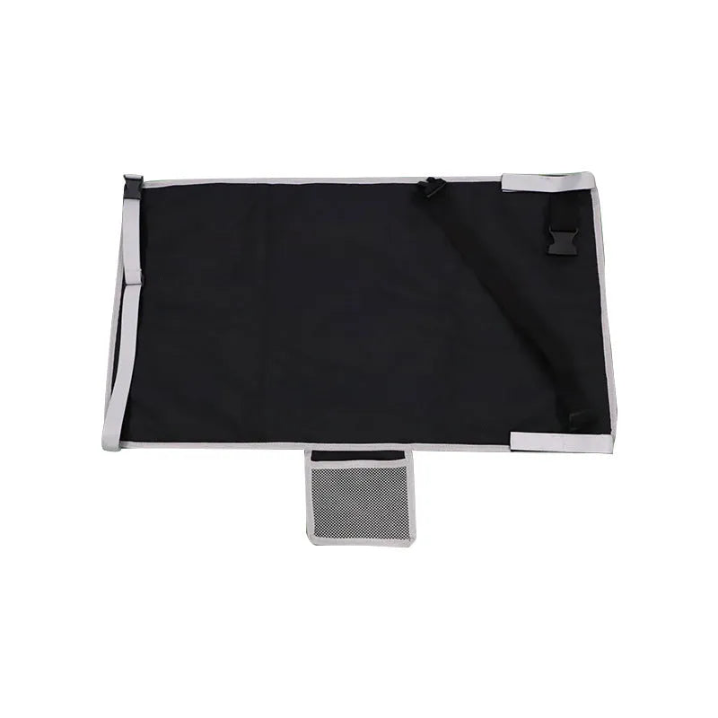 Portable children's aircraft pedal seat extender in nylon with included drawstring carry pouch
