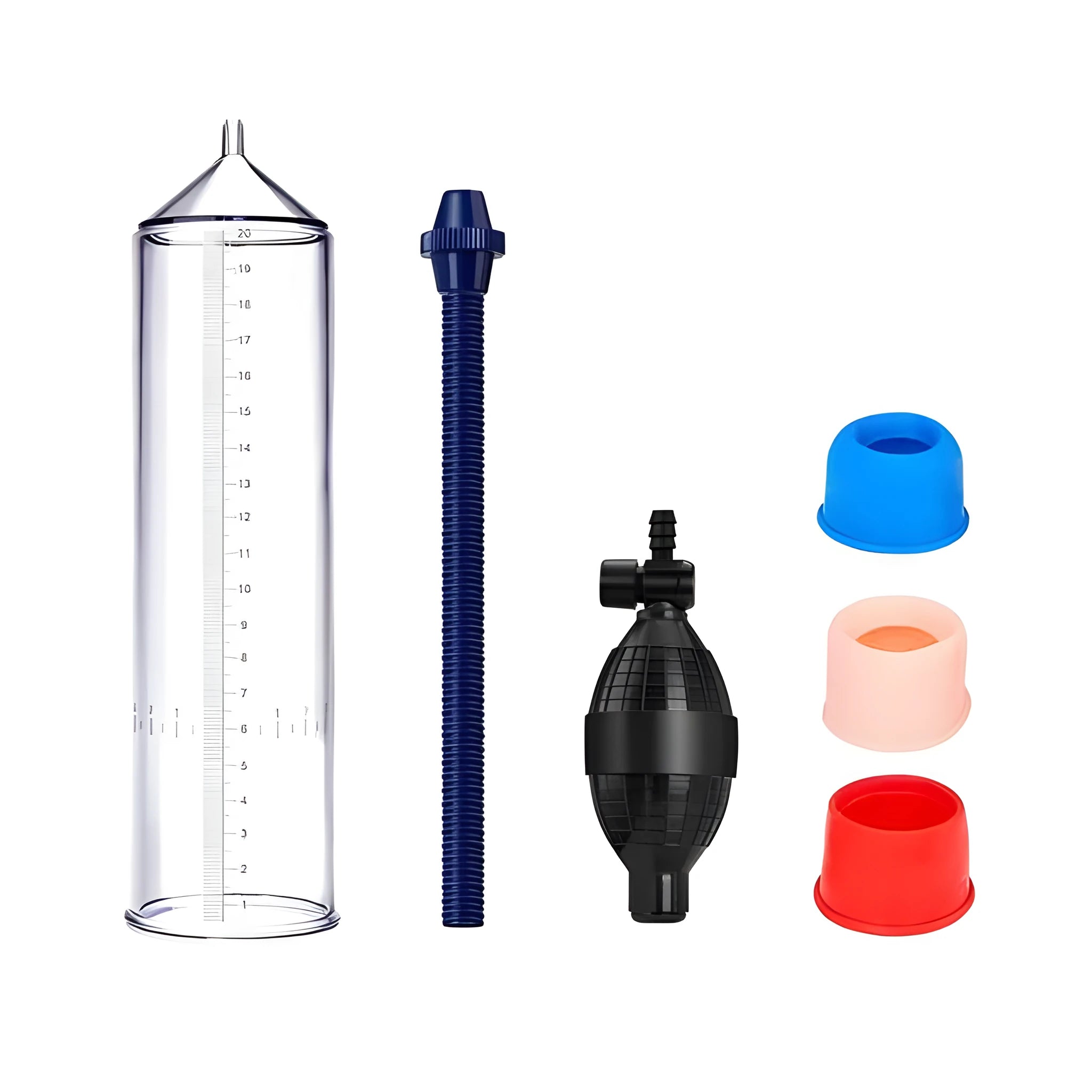 Male exercise machine silicone cover with plastic valve and sealing components