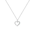 S925 sterling silver hollow heart necklace on a regular chain, shown in gold and platinum finish options.
