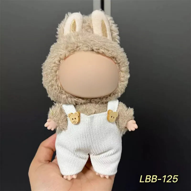 A plastic doll costume outfit for a 17cm tall vinyl figurine on a white background.