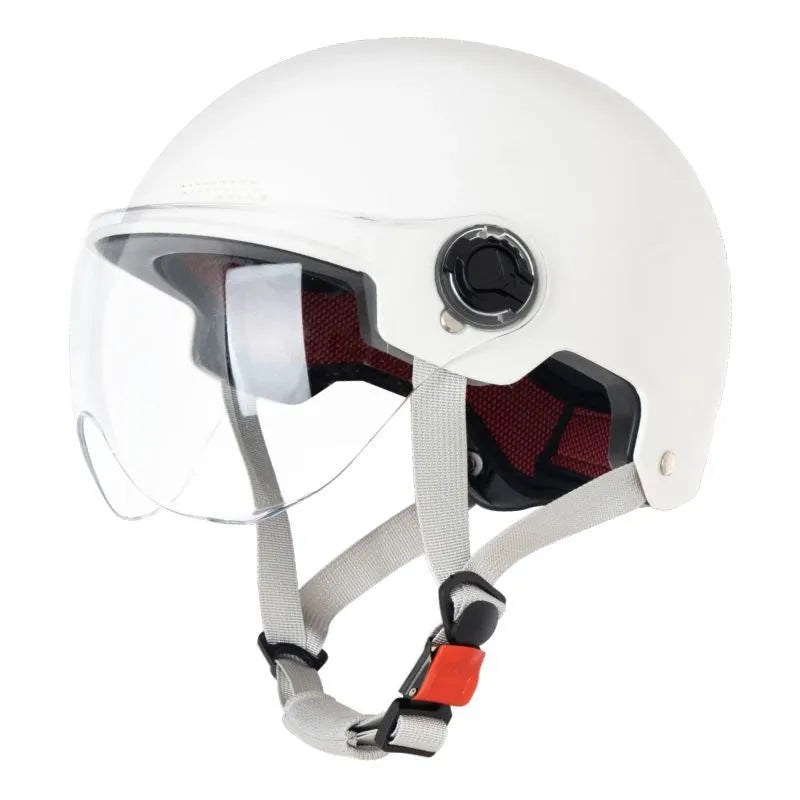3C certified electric motorcycle helmet with sun protection visor in polypropylene construction
