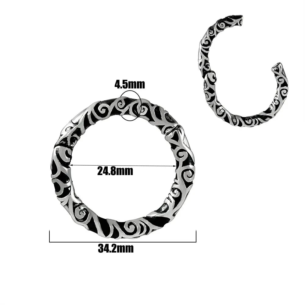 Fashion stainless steel earrings with totem patterns in multiple style options