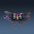 Purple temperature change butterfly necklace with alloy pendant and matching chain for men and women