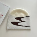 A black knitted acrylic beanie hat for men and women, size M for winter.