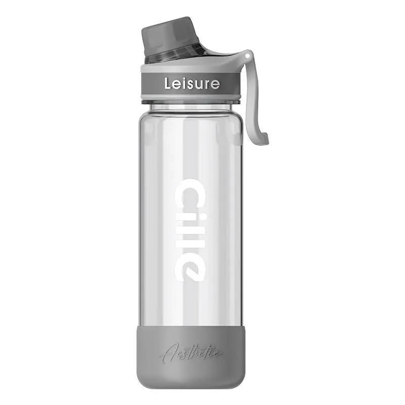 Plastic straw heat-resistant cup in grey, green, or pink with 520ml, 780ml, or 1000ml capacity options