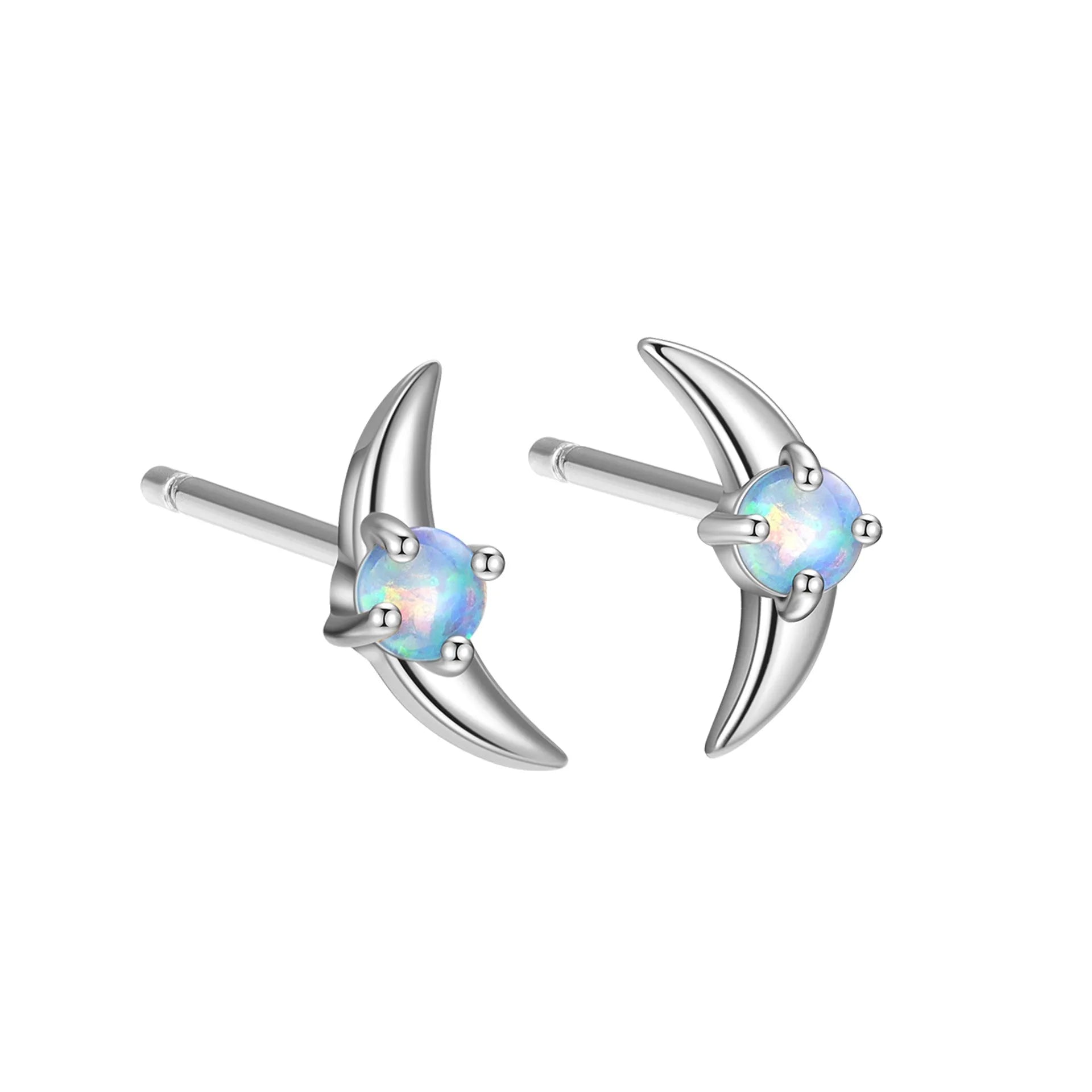 Women's geometric earrings in 925 silver with electroplated finish and stone accents