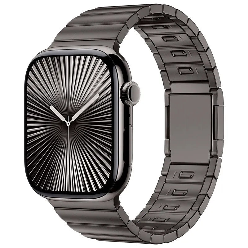 Stainless steel magnetic buckle watch strap for Apple Watch in various colours