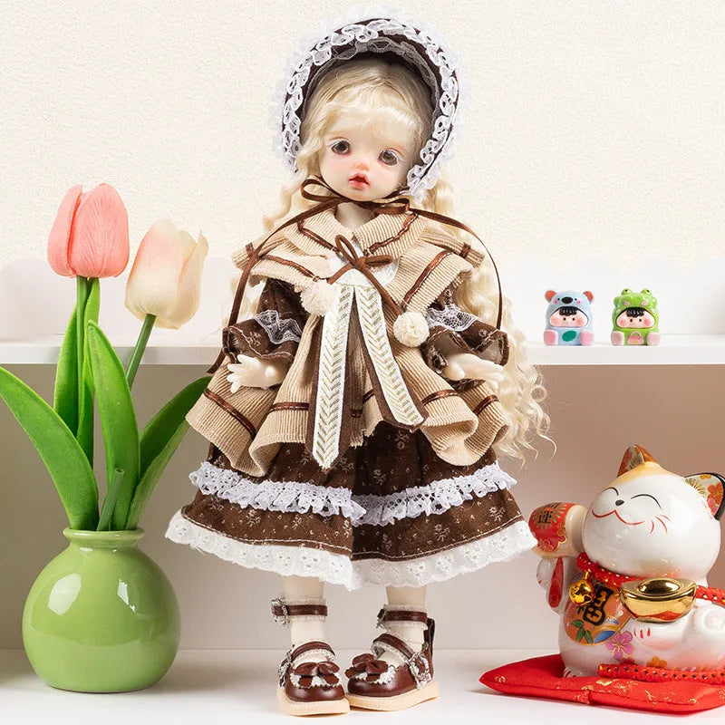 French doll dress-up clothes in 11 colour themes including rococo, caramel pudding, and bear infested designs