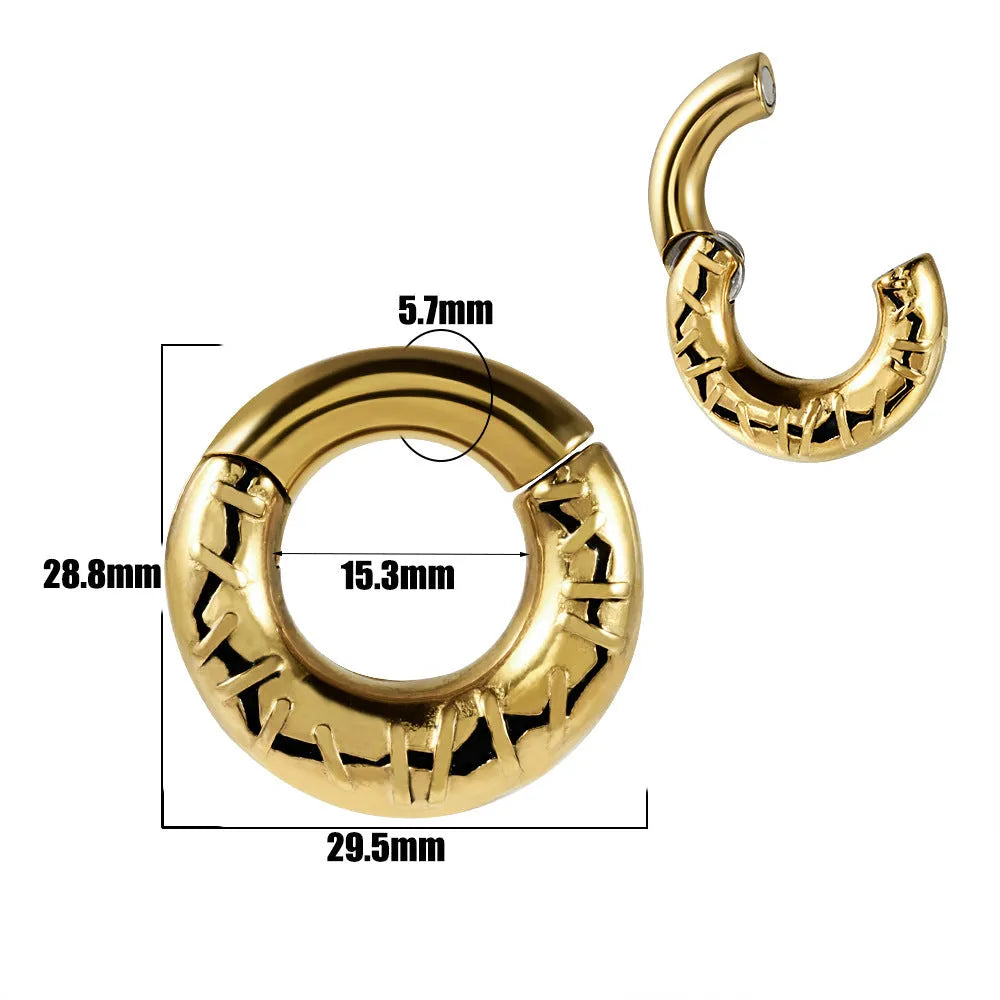 Fashion stainless steel earrings with totem patterns in multiple style options