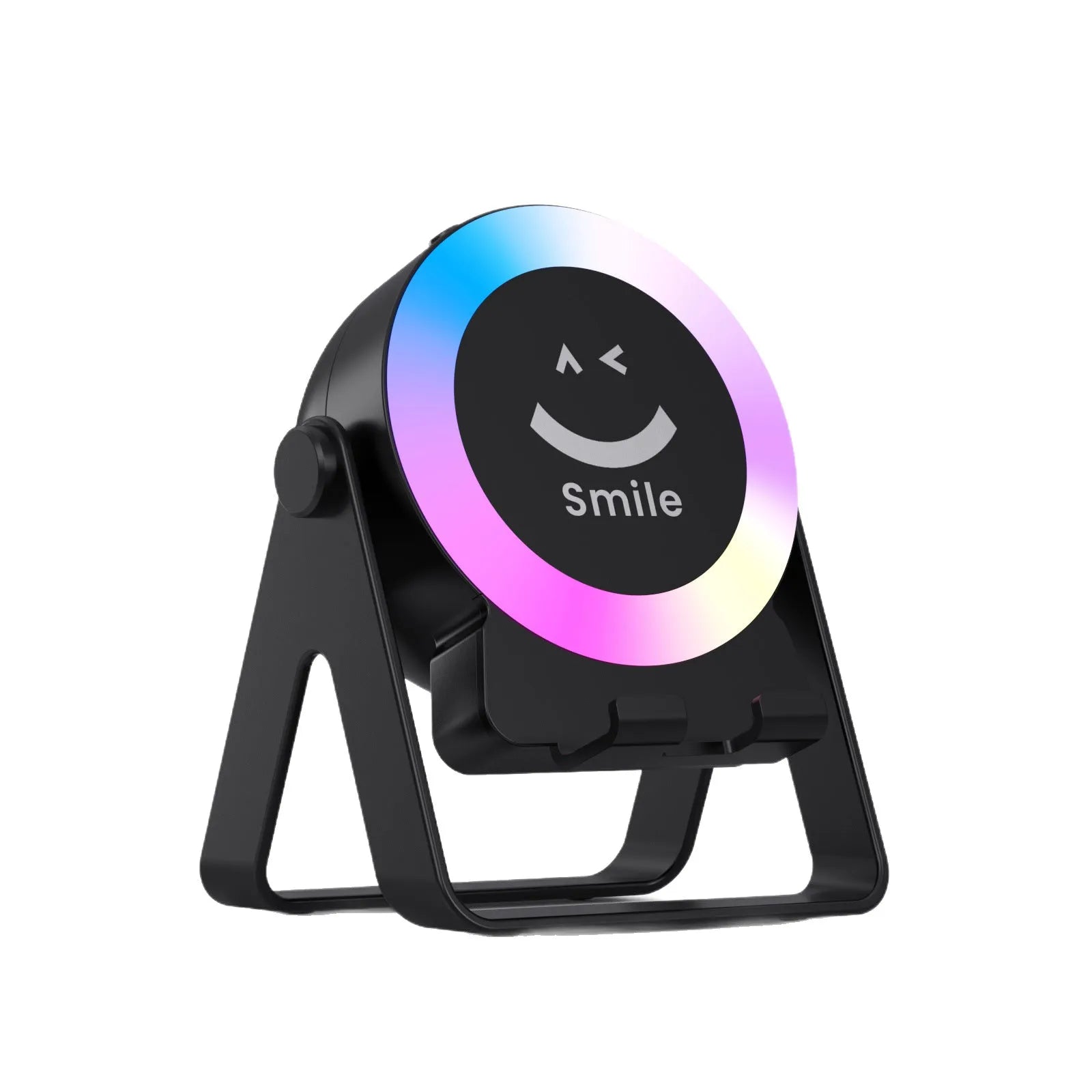 Induction bracket rechargeable Bluetooth speaker with LED colourful lighting in black colour option