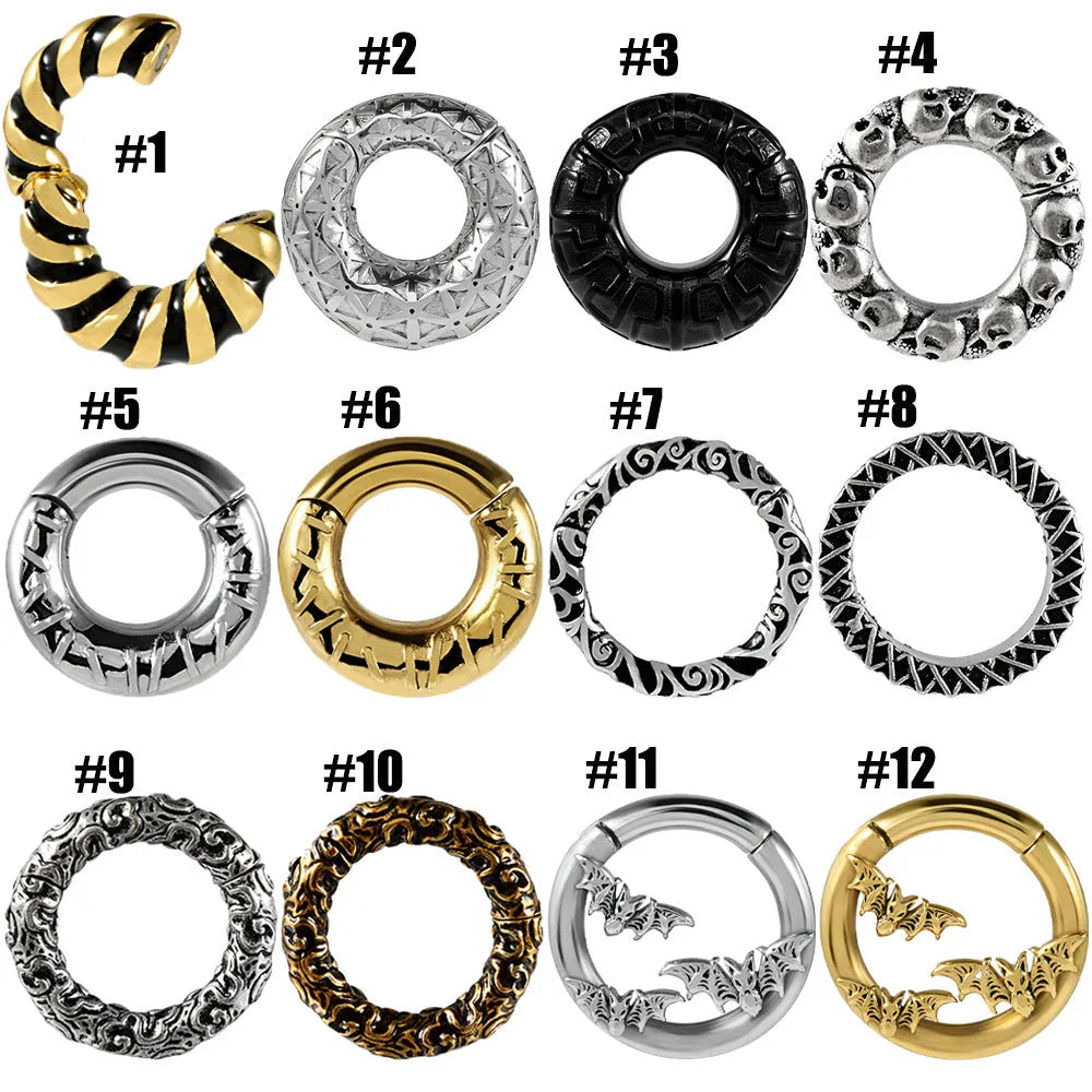 Fashion stainless steel earrings with totem patterns in multiple style options