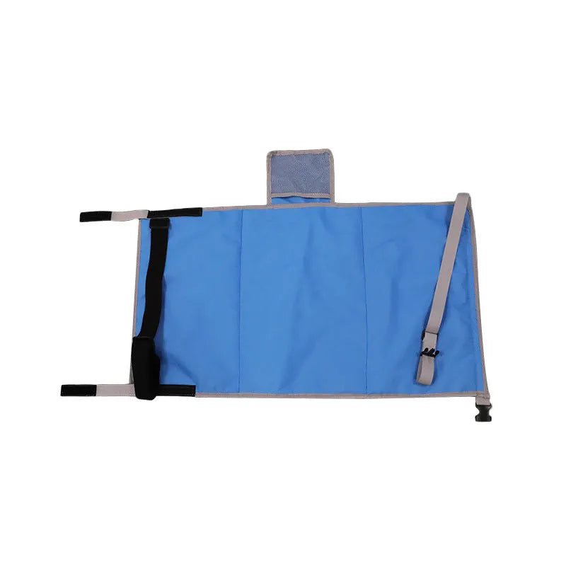 Portable children's aircraft pedal seat extender in nylon with included drawstring carry pouch