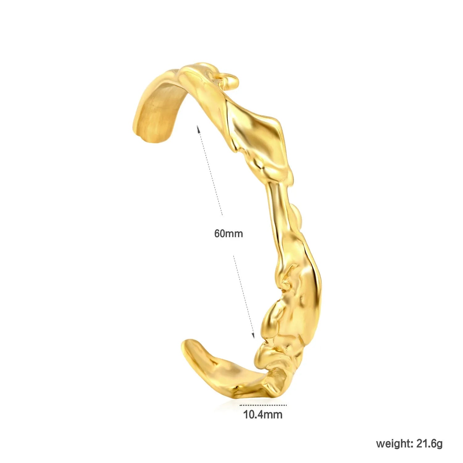 Minimalist stainless steel alloy bracelet in silver, gold, and rose gold colour options on a wrist.