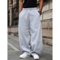 Men's high waist straight-leg casual cropped pants in a bamboo fibre blend fabric.