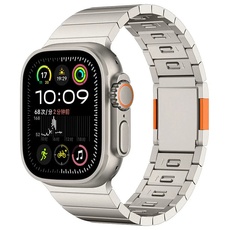 Stainless steel magnetic buckle watch strap for Apple Watch in various colours