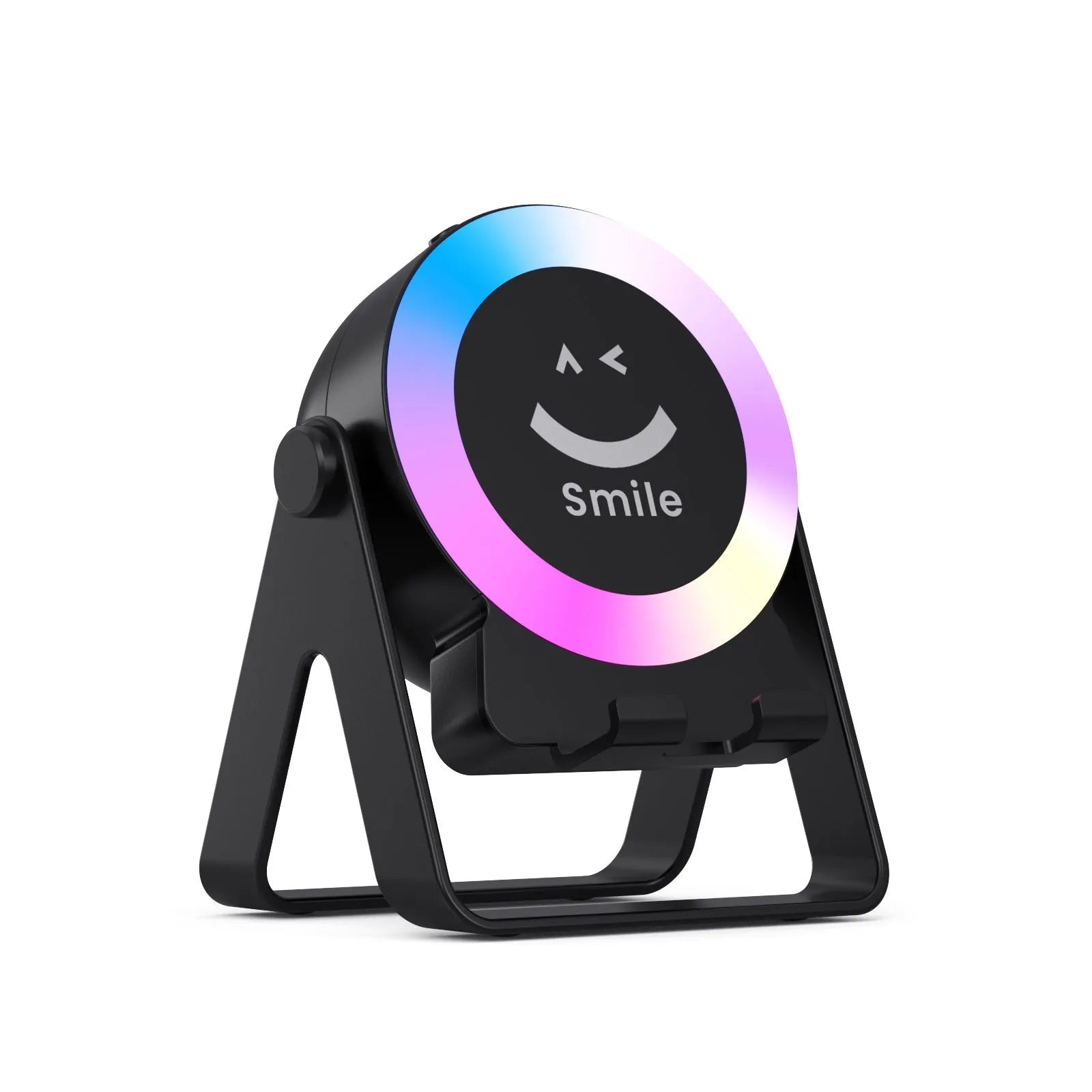 Induction bracket rechargeable Bluetooth speaker with LED colourful lighting in black colour option
