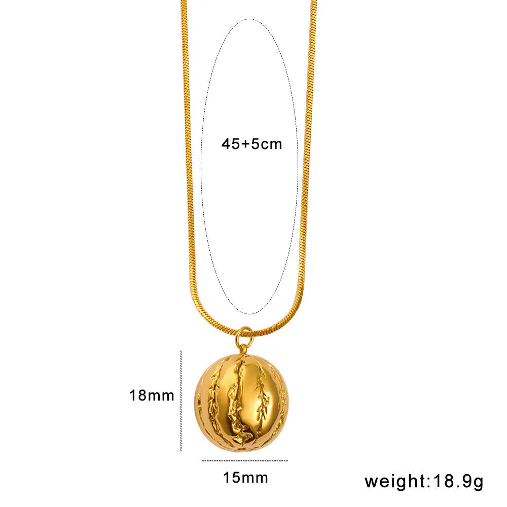 Stainless steel fruit necklace pendant with fruit-shaped charm on regular chain