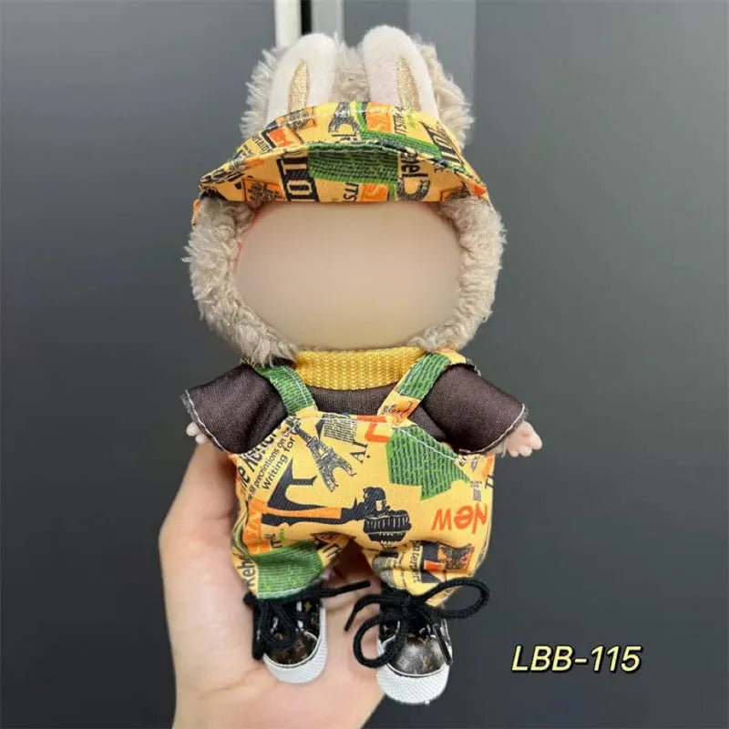 A plastic doll costume outfit for a 17cm tall vinyl figurine on a white background.
