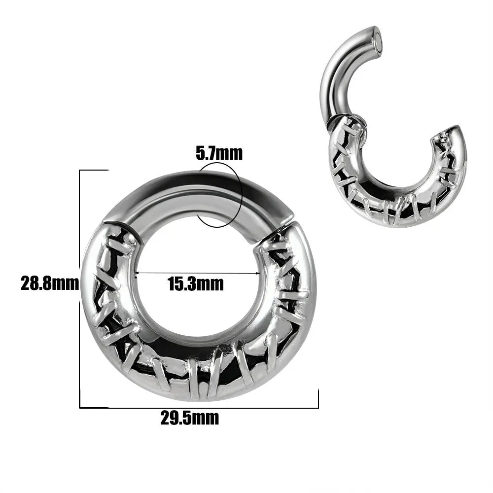 Fashion stainless steel earrings with totem patterns in multiple style options