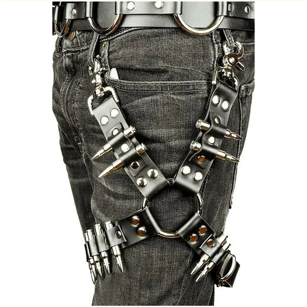 Black PU leather women's fashion leggings shown on a model, front view.