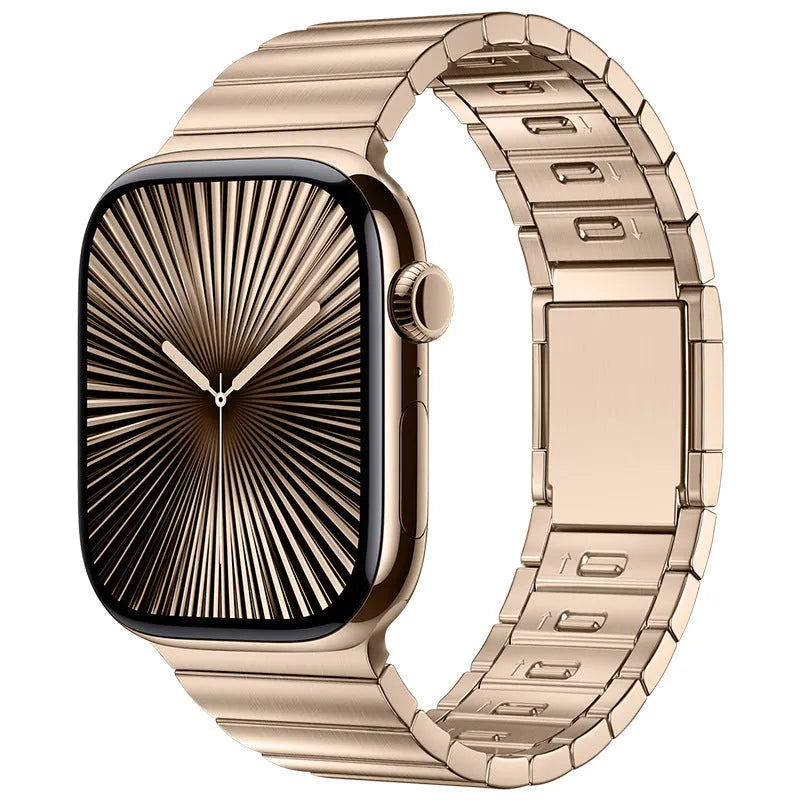 Stainless steel magnetic buckle watch strap for Apple Watch in various colours