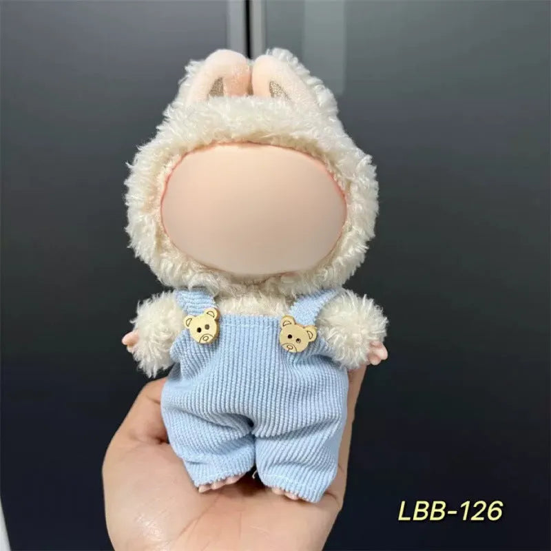 A plastic doll costume outfit for a 17cm tall vinyl figurine on a white background.