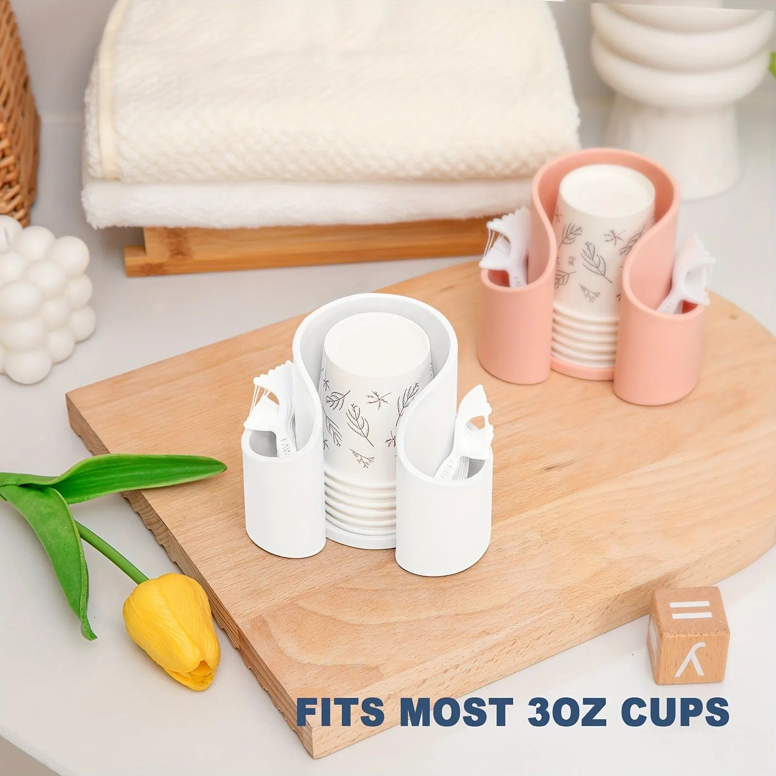 Solid colour plastic dental floss storage box in modern simplicity design.