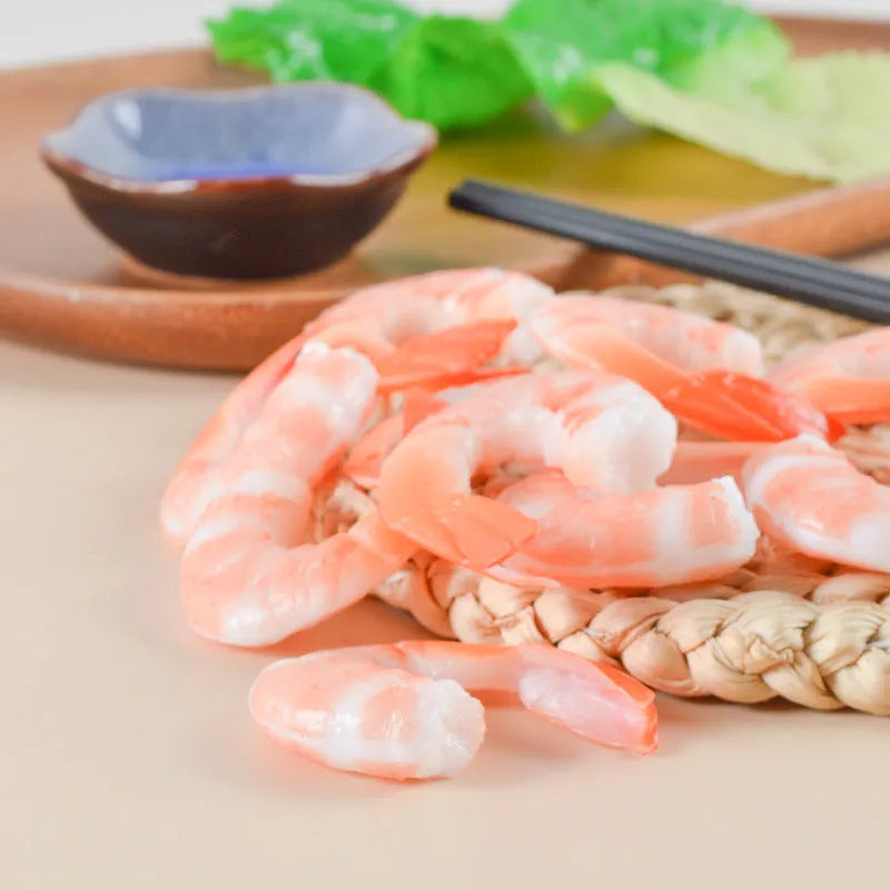 PVC shrimp-shaped keychain with marine theme, 1.5cm thick injection moulded accessory
