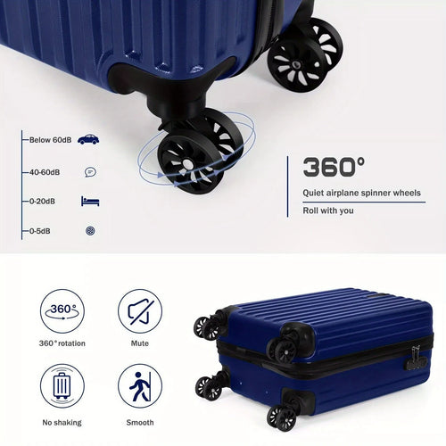 Aluminium alloy travel trunk set with 14-inch and 20-inch sizes for men's business trips