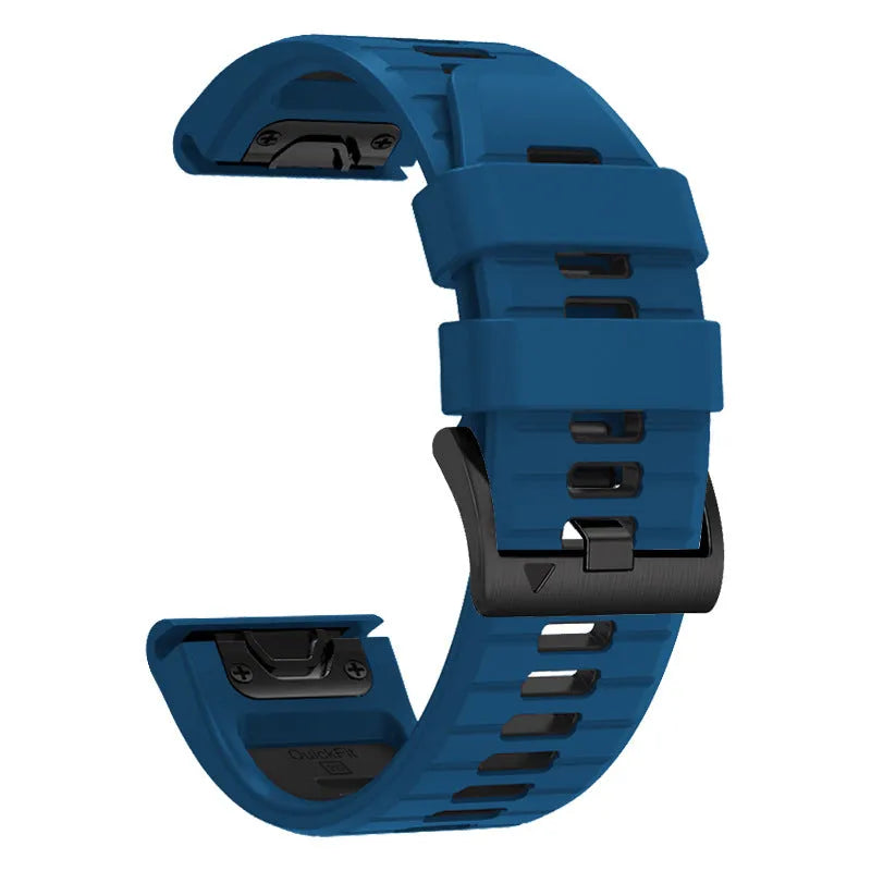 Fenix 87pro6 two-colour quick release silicone watch strap in multiple colour options for Garmin Fenix models.