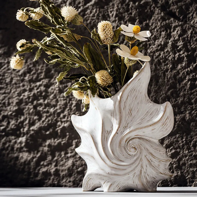 French art ceramic vase with coloured glaze in European-style retro design