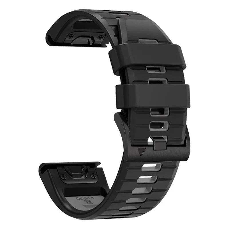 Fenix 87pro6 two-colour quick release silicone watch strap in multiple colour options for Garmin Fenix models.