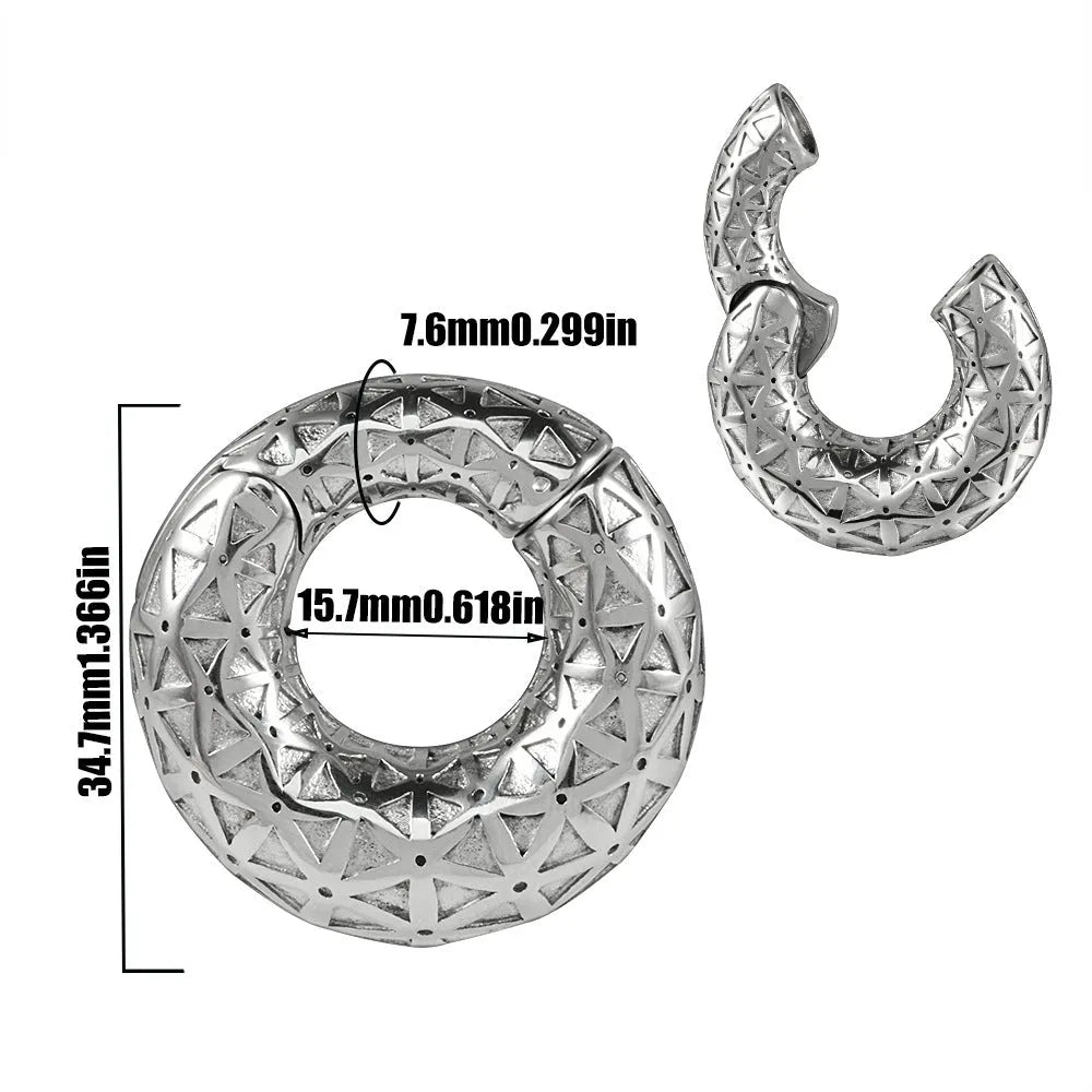 Fashion stainless steel earrings with totem patterns in multiple style options